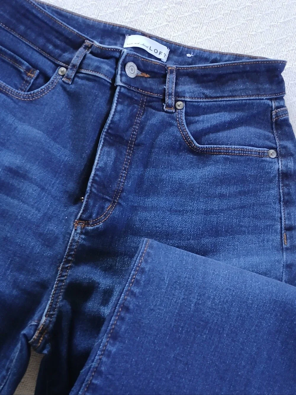 loft ♡ slim flare denim jeans 4/27 boho - Picture 4 of 10